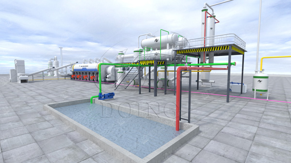 continuous waste tyre pyrolysis plant