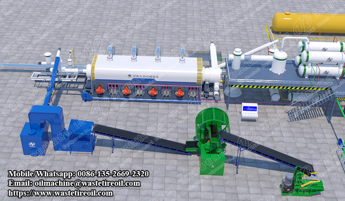 continuous waste tyre pyrolysis plant