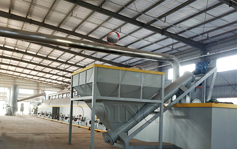 100TPD continuous waste tyre pyrolysis plant was put into production in China