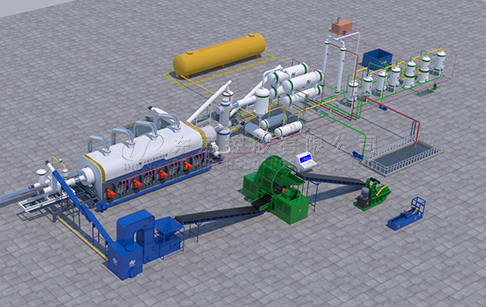 What is the continuous pyrolysis process of fully automatic tyre pyrolysis plant?