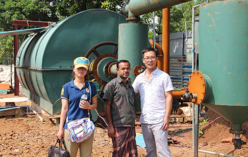 Waste tyre to fuel oil pyrolysis plant project in Bangladesh