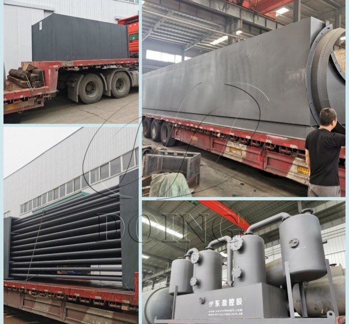 Pictures of DOING fully continuous pyrolysis plant delivery