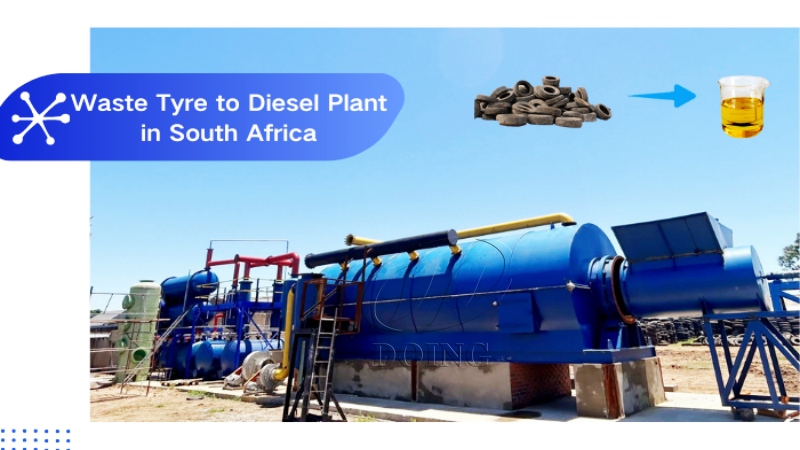 Waste tire to diesel recycling plant in South Africa