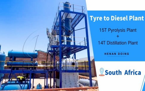 Waste tire to diesel recycling plant was put into operation in South Africa