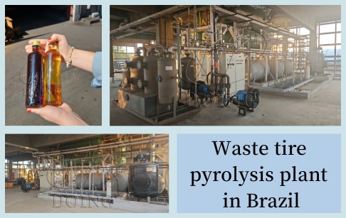 15TPD waste tyre pyrolysis plant project in Brazil