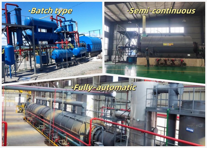 Three types of DOING pyrolysis plant for sale
