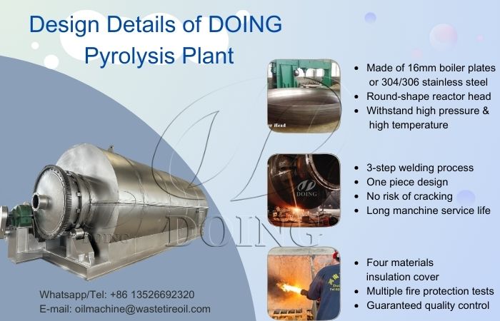 DOING waste tire plastic pyrolysis machine