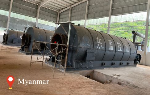 DOING Three 15-ton Batch Tire Pyrolysis Units in Myanmar On-site Installation Experience
