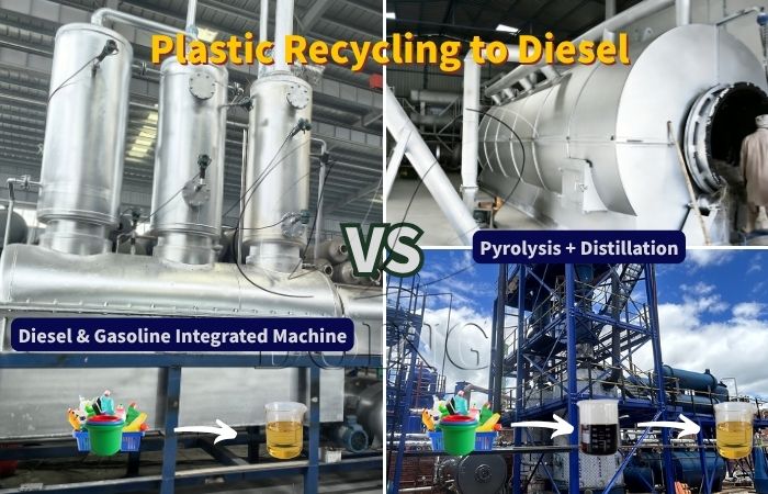 DOING two plastic to diesel routes DOING waste to diesel machine