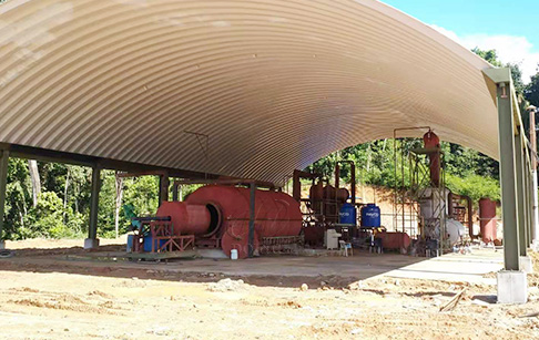 Our new waste tire recycling plant by using pyrolysis technology successfully installed in Romania