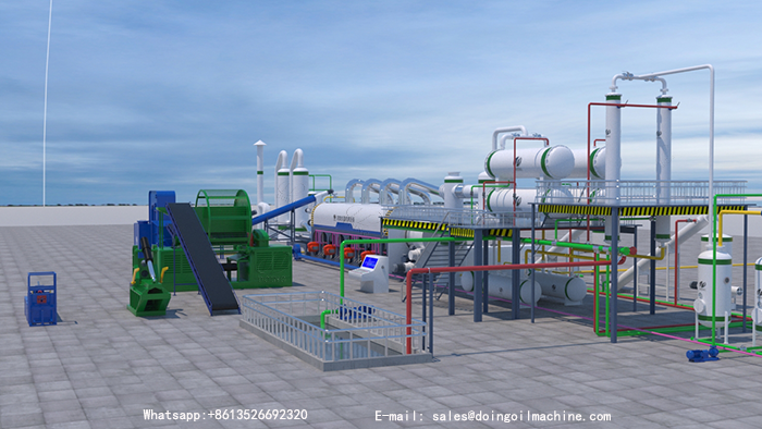 continuous waste tyre pyrolysis plant