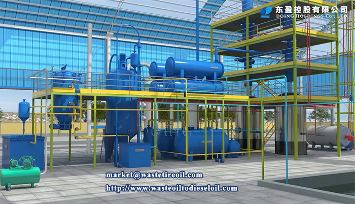 Waste plastic oil to diesel oil machine