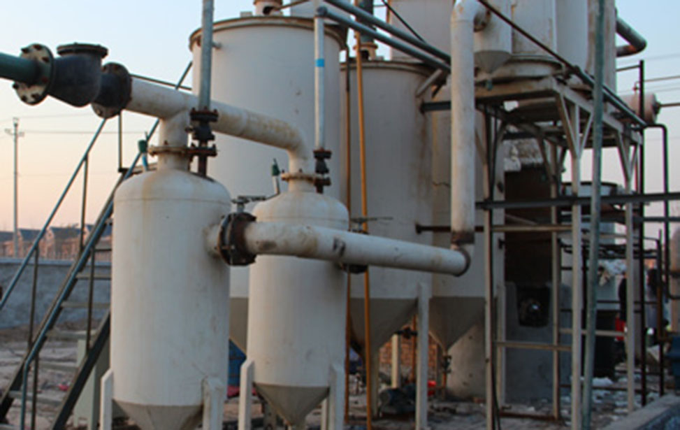 Waste plastic oil refining to diesel plant