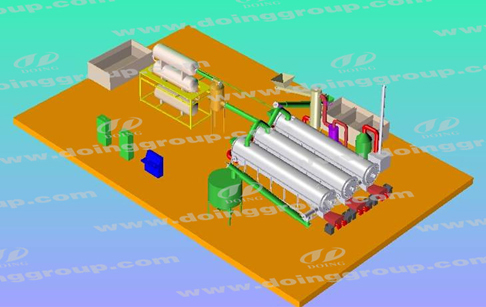 automatic recycling oil plant