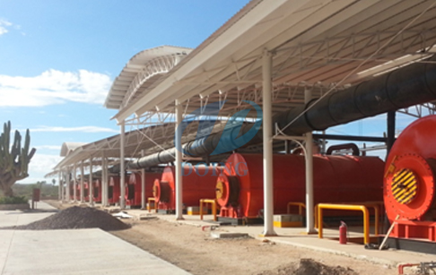 Tire pyrolysis plant