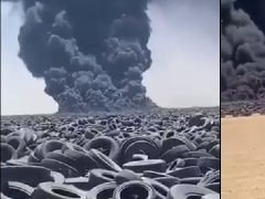 Reflections on the waste tire fire disaster in Kuwait